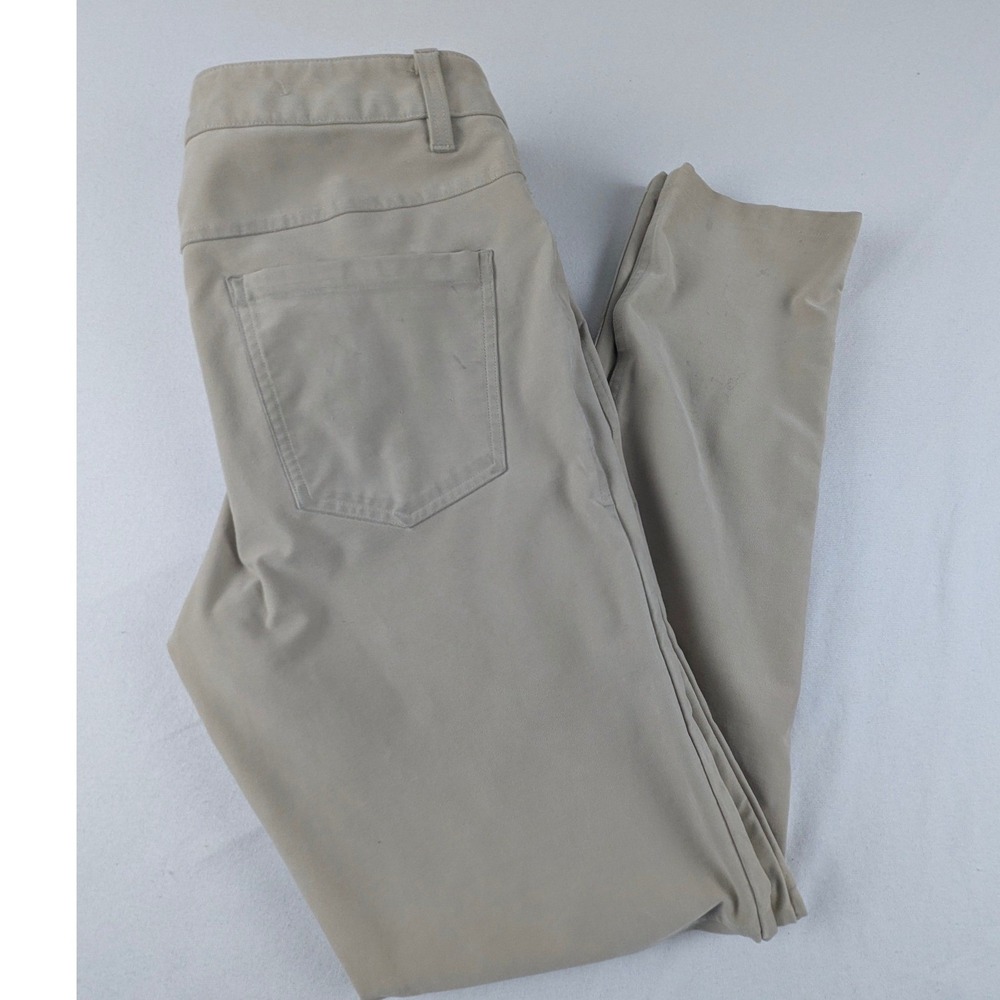 Lululemon ABC Pants Mens 35x31 Tan Khaki Straight Leg 5-Pocket Technical Stretch